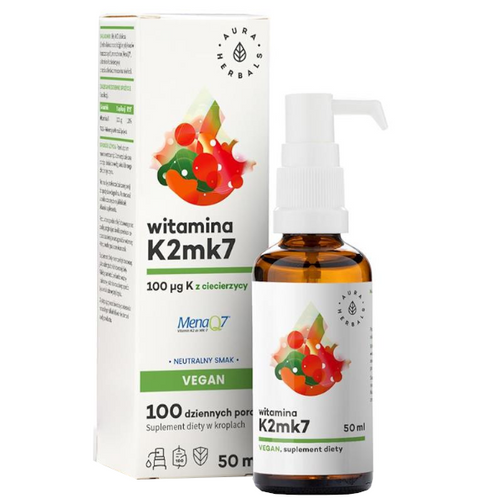 AURA HERBALS Witamina K2 100mcg Vegan krople 50 ml