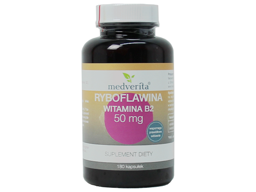  MEDVERITA Riboflavin Vitamin B2 50mg 180 capsules