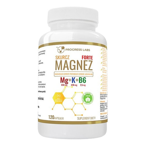 PROGRESS LABS Magnesium + Potassium + Vitamin B6 Forte 120 caps