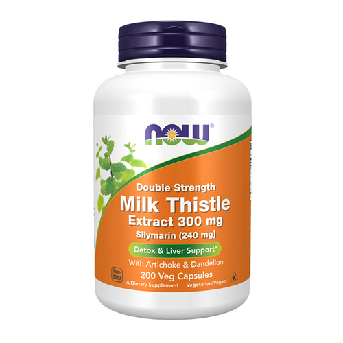 NOW FOODS Milk Thistle Seed Extract 300 mg + Dandelion Root (Dandelion) + Artichoke 300 mg 200 caps