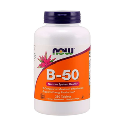NOW FOODS Witamina B-50 Kompleks 250 tab