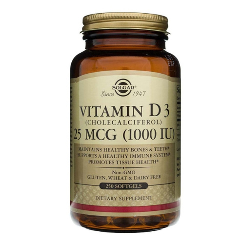 SOLGAR Vitamin D3 25 MCG (1000 IU) 250 caps