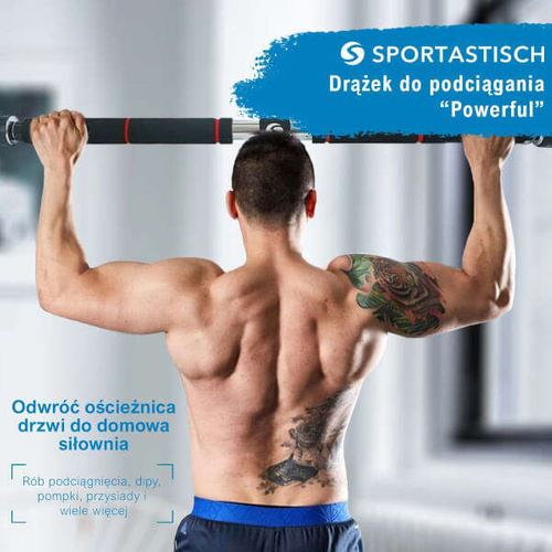 SPORTASTISCH Pull-up bar 62-90cm black