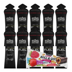 10x SiS Beta Fuel Energy Gel 60ml + 5x CORNEXI ROLL & GO Oat Bar 30g