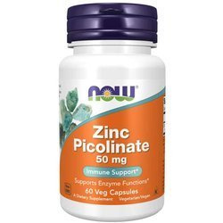 NOW FOODS Zinc Picolinate Pikolinian Cynku 50mg 60 vcaps