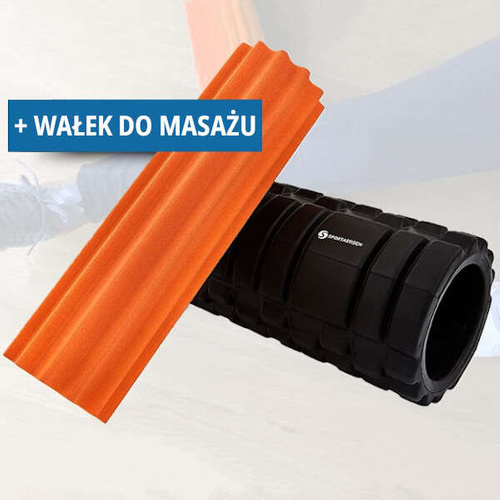 SPORTASTISCH Massage roller "Rock n Roll" 33cm black + orange roller + black bag