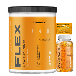 nowmax® Flex Healthy Joints 400 g + nowmax® Isotonic Drink 25 g + nowmax® Omega 3 1000mg + Vitamin E 90 caps