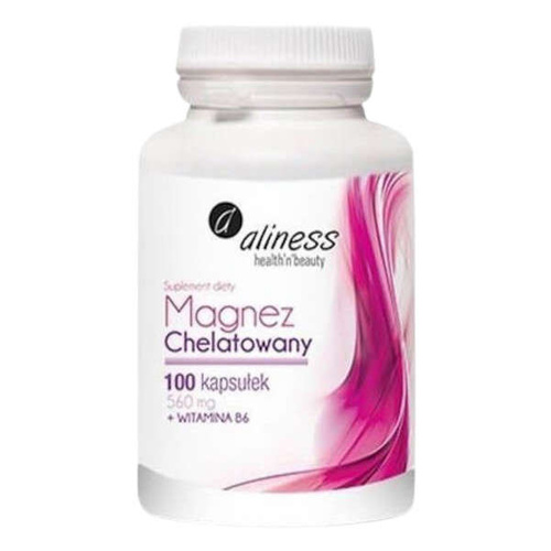 ALINESS Magnez Chelatowany 560mg + Vit B6 100 caps