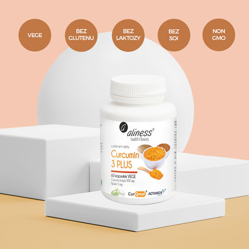 ALINESS Curcumin 3 PLUS z Piperyną 500mg/5mg 60 kaps