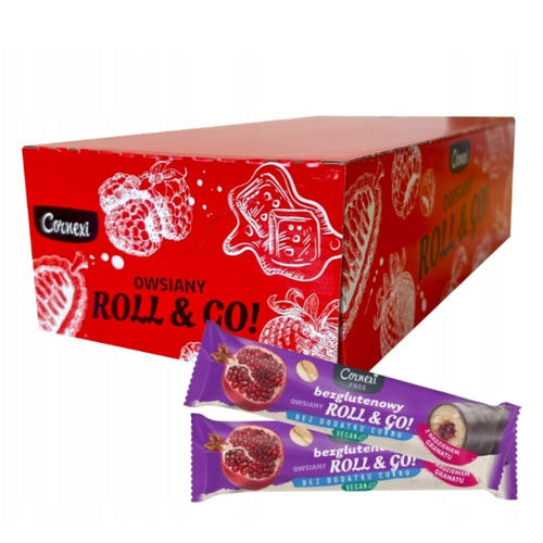 32x CORNEXI ROLL & GO Gluten-Free Oat Bar with Pomegranate Filling 30 g