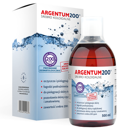  AURA HERBALS Argentum200 - Colloidal Silver 200 ppm 500 ml