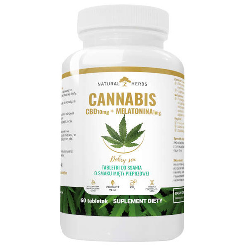 NATURAL HERBS Cannabis CBD 10mg + Melatonin 1mg tabl