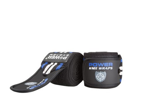 Power System Taśmy wzmacjniająca kolano Power Knee Wraps 3700 BLUE