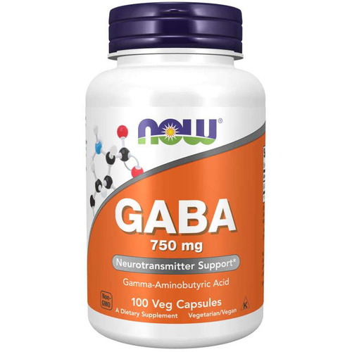 NOW FOODS GABA 750mg 100 vcaps