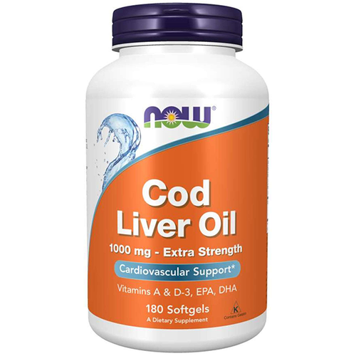 NOW FOODS Cod Liver Oil Extra Strength Tran 1000mg 180caps