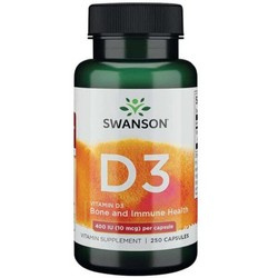 SWANSON Witamina D-3 400IU 250 caps