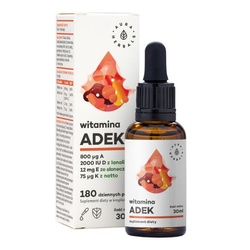 AURA HERBALS Vitamin ADEK A + D3 2000IU + E + K2MK7 drops 30 ml