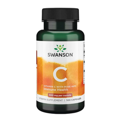 SWANSON Witamina C500 + Dzika Róża 100 caps