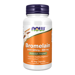 NOW FOODS Bromelain 2400 GDU/g 500mg 60 vcaps