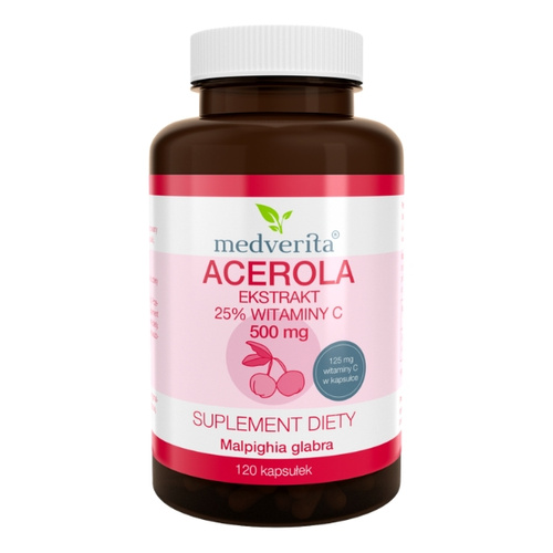 MEDVERITA Acerola 25% ekstrakt 500mg 120 caps