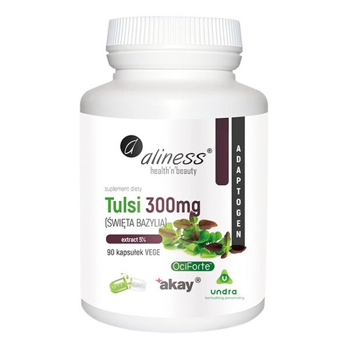 ALINESS TULSI (ŚWIĘTA BAZYLIA) Extract 5% 300mg 90 vkaps