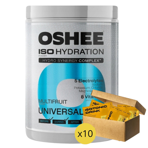 OSHEE ISO Hydration Powder Jar Universal 550 g + 10 x nowmax® Isotonic Drink 25 g - MIX