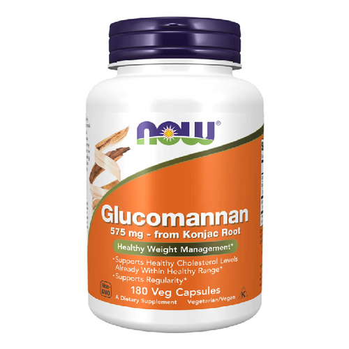 NOW FOODS Glucomannan 575mg Konjac Root 180 caps