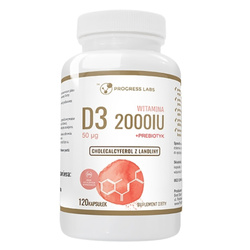 PROGRESS LABS Witamina D3 Forte 2000IU 50mcg 120 tab