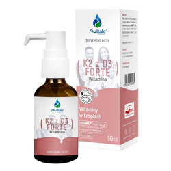 AVITALE Vitamin K2 + D3 FORTE (Vita MK7) 50uq + D3 4000IU Olive 30 ml