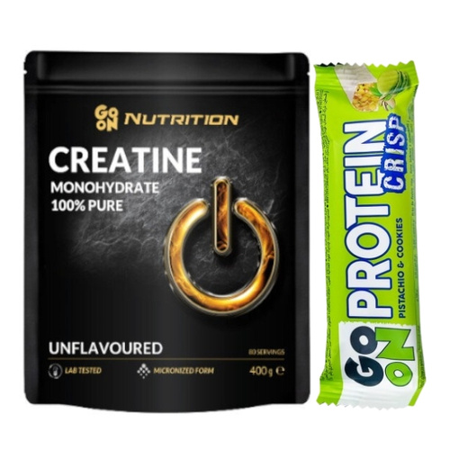 GO ON NUTRITION Creatine 400 g + GO ON Protein Bar Crisp Bar 45 g