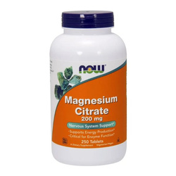 NOW FOODS Cytrynian Magnezu 200 mg 250 tabl