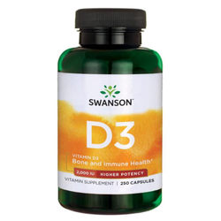 SWANSON Witamina D-3 2000IU 250 kaps