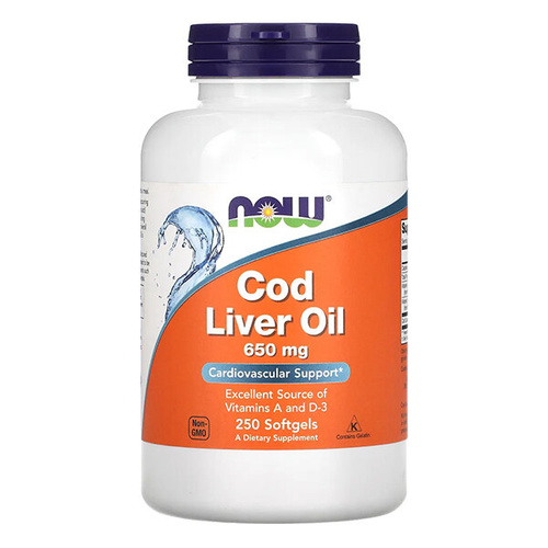 NOW FOODS Cod Liver Oil - Tran 650mg 250 caps