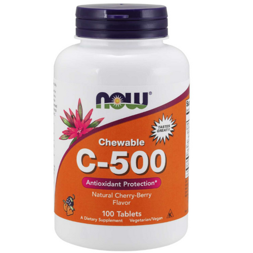 NOW FOODS Vitamin C 500 mg sucking, cherry and black currant flavor 100 tablets