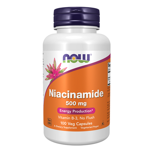 NOW FOODS Vitamin B3 - Niacin (Niacinamide) 500mg 100 caps