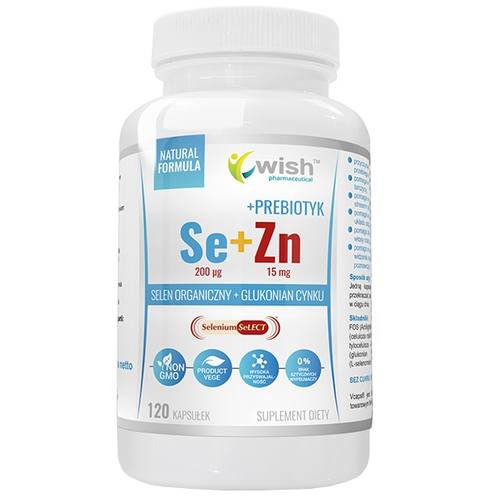 WISH Organic Selenium + Zinc Gluconate 120 caps