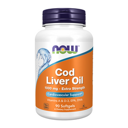 NOW FOODS Cod Liver Oil Extra Strength - Tran 1000mg 90 caps