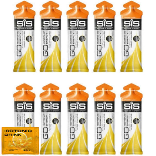 10x SIS Energy Go - Isotonic Gel 60 ml + nowmax® Isotonic Drink 25 g