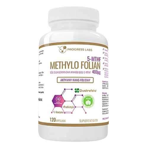 PROGRESS LABS Methylo Folian 400µg Witamina B9 120 caps