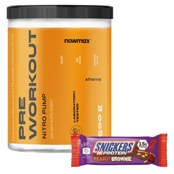 nowmax® Pre Workout xtreme Pump 500 g+ MARS Protein Snickers High Protein Bar 50 g