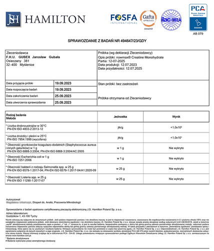 nowmax® Creatine Monohydrate 500 g + 5x CORNEXI ROLL & GO Oat Bar 30g