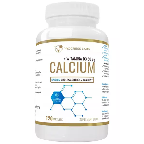 PROGRESS LABS Calcium + Vitamin D3 120 caps