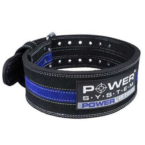  POWER SYSTEM Powerlifting Belt - Leather Blue