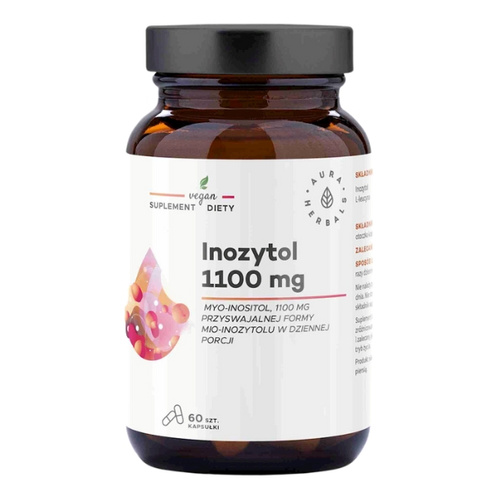 AURA HERBALS Inositol 1100mg Myo-Inositol 60 caps