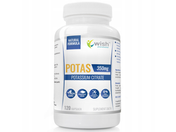 WISH Potassium 350mg 120 caps