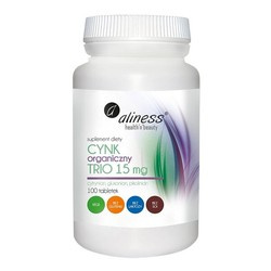 ALINESS Organic Zinc Trio 15mg 100 tab