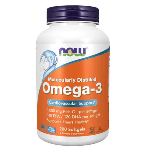 NOW FOODS Omega 3 DHA 120mg + EPA 180mg 200 caps