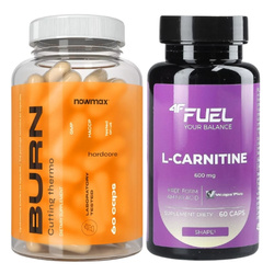nowmax® Burn Cutting Thermo 60 caps + 4F FUEL L-Carnitine 60 caps (L-karnityna)