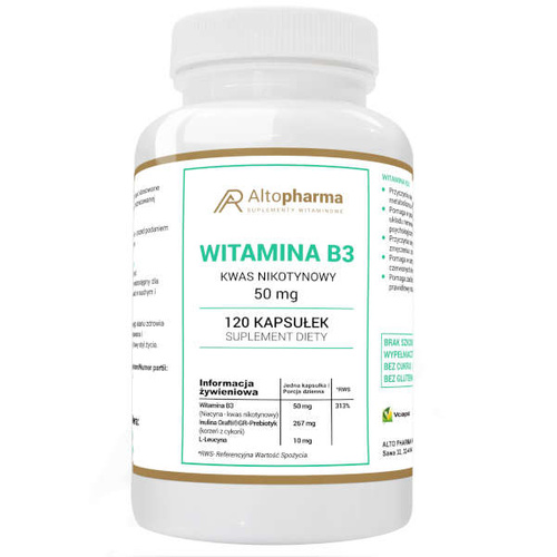 ALTO PHARMA Vitamin B3 50 mg Niacin 120 caps