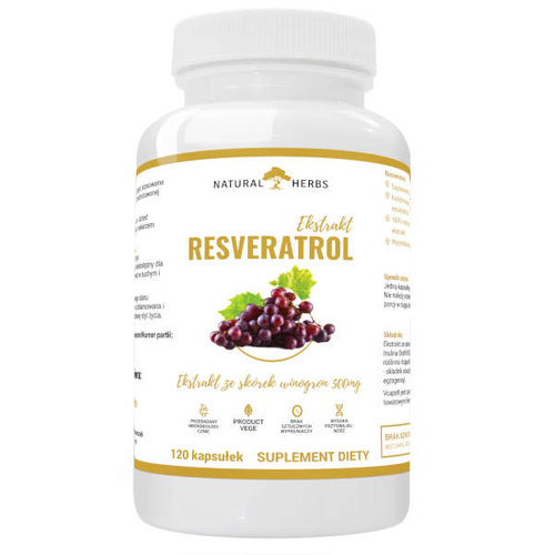 NATURAL HERBS Resveratrol Extract 500 mg 120 caps